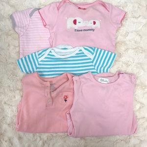 5 pack of baby girl onesies - various sizes